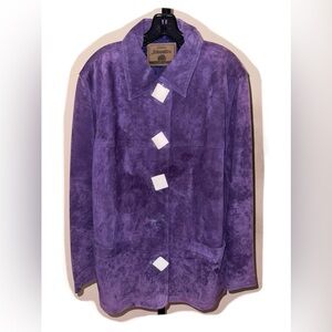 St John’s Bay Purple Suede Leather Jacket